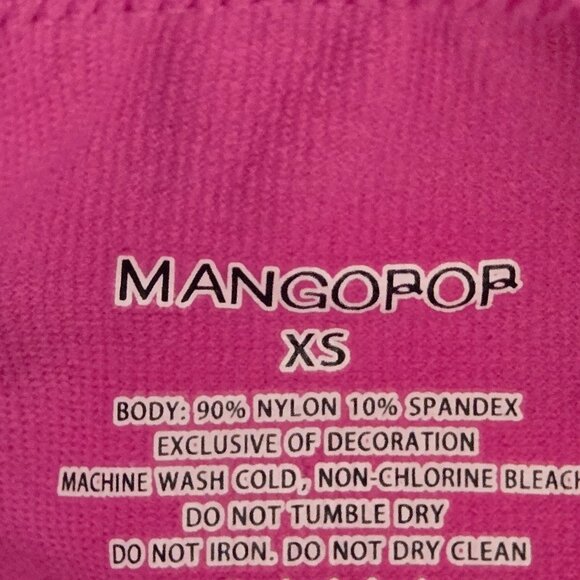 NWT | MANGOPOP Pink Ribbed Knit High Neck Thong Bodysuit Shapewear | XSmall - Picture 4 of 5